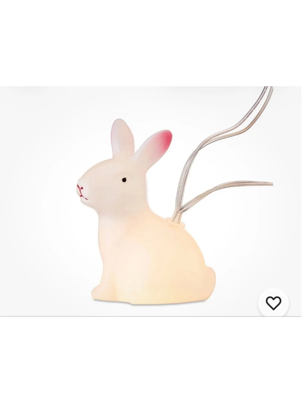 NEW Way To Celebrate! Easter Bunny String Lights One Size White Pink